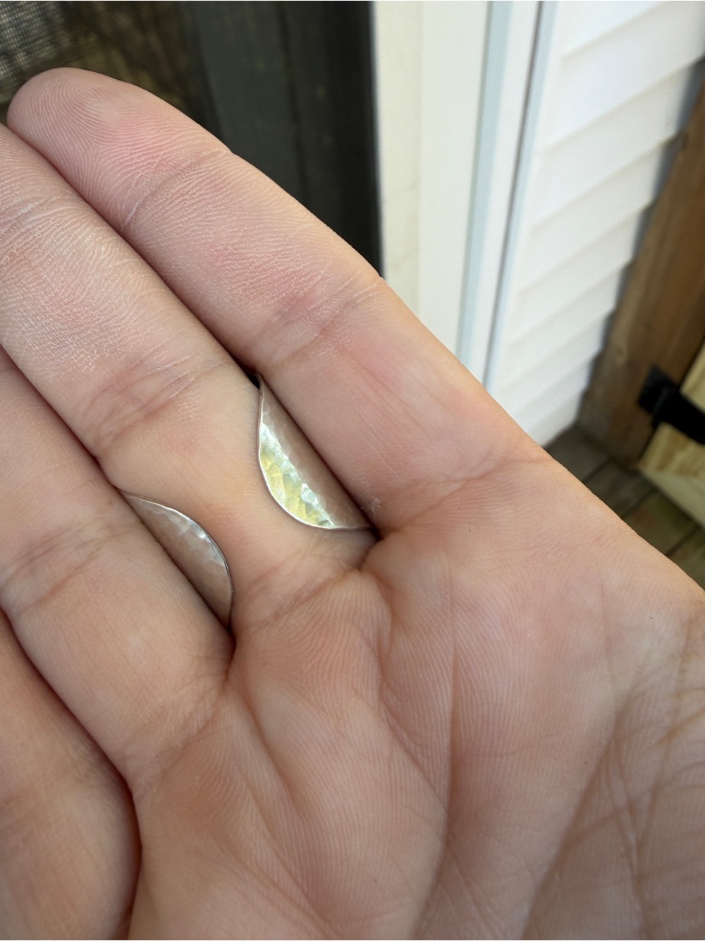 James Michelle Hammered Silver Cuff Ring - Picture 3 of 3